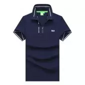 boss basic t-shirts bodywear blue zipper polo b8182